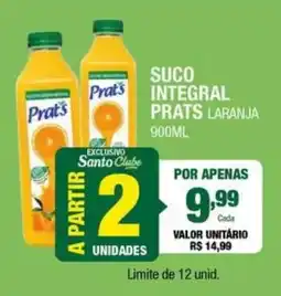 Santo Supermercados suco integral prats laranja oferta