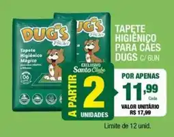 Santo Supermercados Tapete higiênico para cães dugs oferta