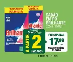 Santo Supermercados Sabão em pó brilhante oferta