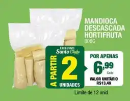 Santo Supermercados Mandioca descascada hortifruta oferta