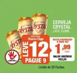 Santo Supermercados Cerveja crystal oferta