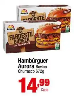 Santo Supermercados Hambúrguer Aurora Bovino Churrasco oferta