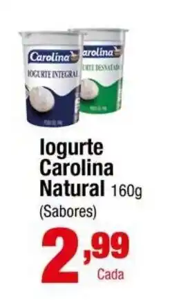 Santo Supermercados logurte carolina natural oferta