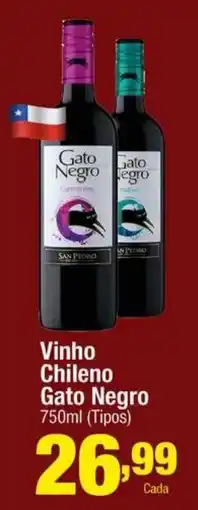 Santo Supermercados Vinho chileno gato negro oferta