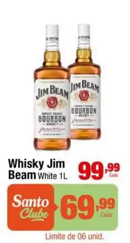 Santo Supermercados Whisky Jim Beam White oferta