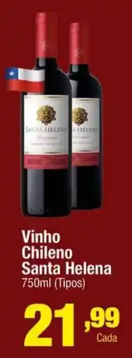 Santo Supermercados Vinho Chileno Santa Helena oferta