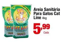Santo Supermercados Areia Sanitária Para Gatos Cat Line oferta