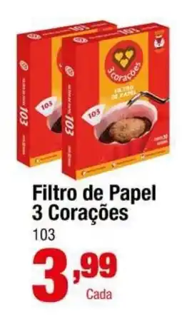 Santo Supermercados Filtro de Papel 3 Corações oferta