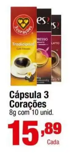 Santo Supermercados Cápsula 3 Corações oferta