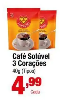 Santo Supermercados Café Solúvel 3 Corações oferta