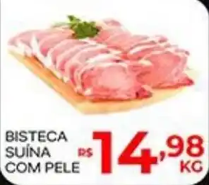Bisteca suína com pele