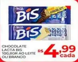 Supermercados Santa Helena chocolate lacta bis 100,8gr ao leite ou branco oferta