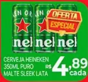 Cerveja heineken 350ml puro malte sleek lata