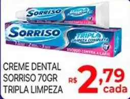 Supermercados Santa Helena creme dental sorriso tripla limpeza oferta