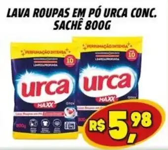 Lava roupas em pó urca conc. sachê 800g