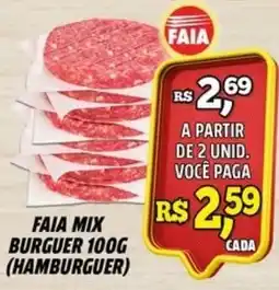 Zattão Supermercado Faia mix burger 100g (hamburguer) oferta