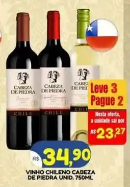 Bramil Supermercados vinho chileno cabeza de piedra unid. oferta