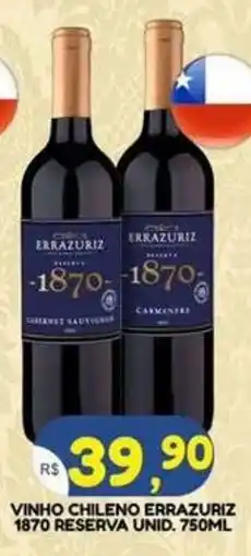 Bramil Supermercados vinho chileno errazuriz 1870 reserva oferta