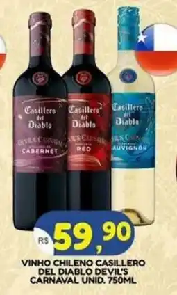 Bramil Supermercados Vinho chileno casillero del diablo devil's carnaval oferta