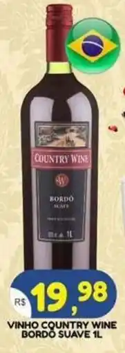 Bramil Supermercados vinho country wine bordo suave oferta