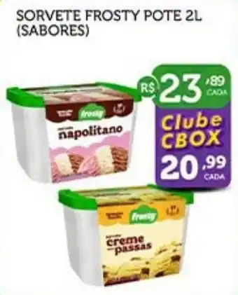 Sorvete frosty pote 2l (sabores)