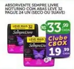 CenterBox absorvente sempre livre noturno com abas oferta