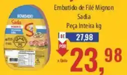 Supermercados BH Embutido de Filé Mignon Sadia oferta