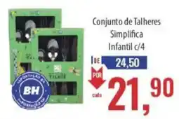 Supermercados BH Conjunto de Talheres Simplifica Infantil c/4 oferta