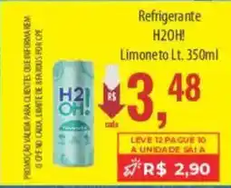 Supermercados BH Refrigerante H2OH! Limoneto oferta