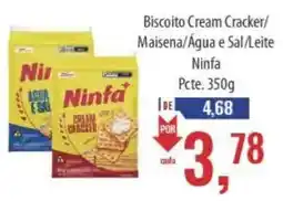 Supermercados BH Biscoito cream cracker/maisena/água e sal/leite oferta