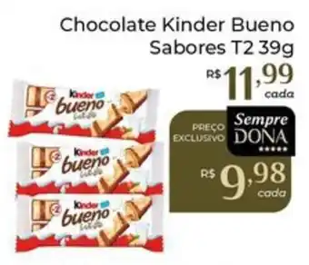 Chocolate Kinder Bueno Sabores T2