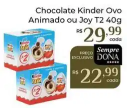 Dona de Casa Chocolate kinder ovo animado ou joy t2 oferta