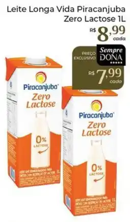 Dona de Casa Leite longa vida piracanjuba zero lactose oferta