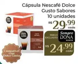 Dona de Casa Cápsula Nescafé Dolce Gusto Sabores oferta