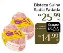 Dona de Casa Bisteca Suína Sadia Fatiada oferta