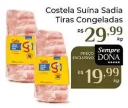 Dona de Casa Costela Suína Sadia Tiras Congeladas oferta