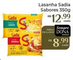 Dona de Casa Lasanha sadia sabores oferta