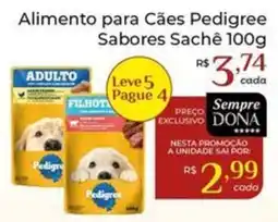 Dona de Casa Alimento para Cães Pedigree Sabores Sachê oferta