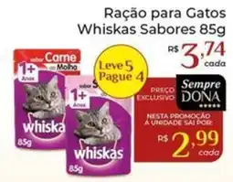 Dona de Casa Ração para Gatos Whiskas Sabores oferta
