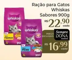 Dona de Casa Ração para Gatos Whiskas Sabores oferta