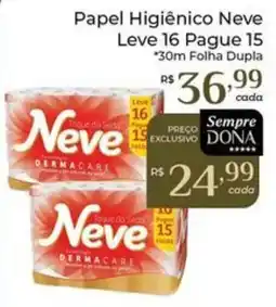 Dona de Casa Papel Higiênico Neve oferta
