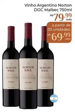 Dona de Casa Vinho Argentino Norton DOC Malbec oferta