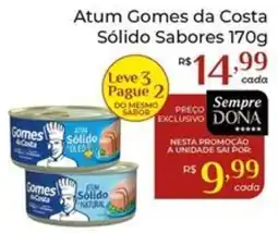 Dona de Casa Atum gomes da costa sólido sabores oferta