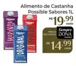 Dona de Casa Alimento de Castanha Possible Sabores 1L oferta