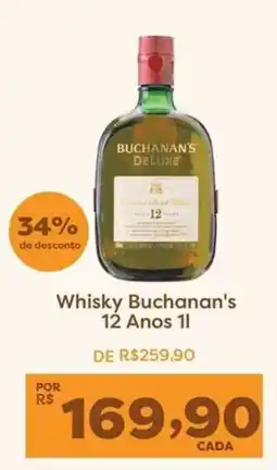 Mercadinhos São Luiz Whisky Buchanan's 12 Anos 1l oferta