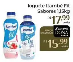 Dona de Casa logurte itambé fit sabores oferta