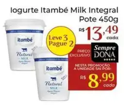 Dona de Casa logurte itambé milk integral oferta