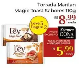 Dona de Casa Torrada Marilan Magic Toast Sabores oferta