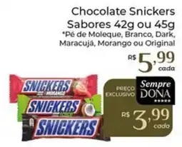 Dona de Casa Chocolate Snickers oferta