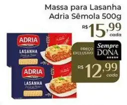 Dona de Casa Massa para Lasanha Adria Sêmola oferta